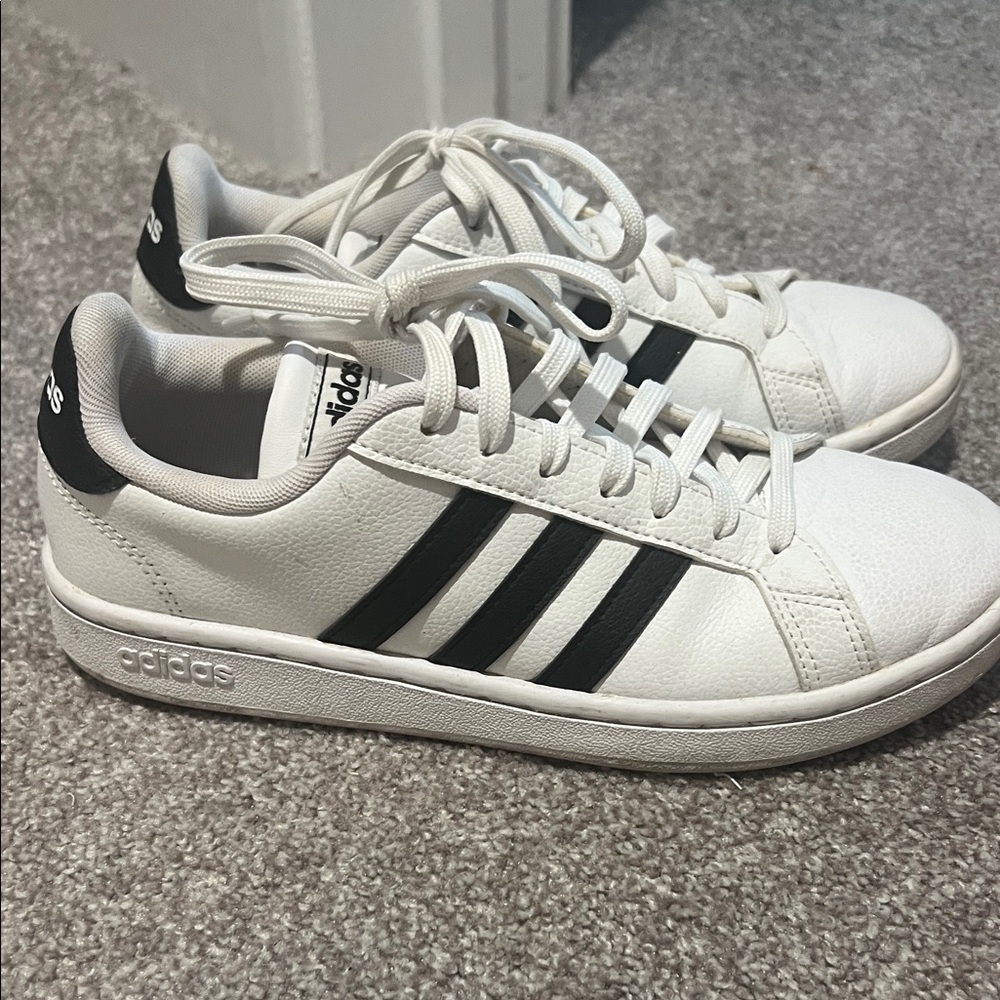 Adidas Classic White and Black Sneakers